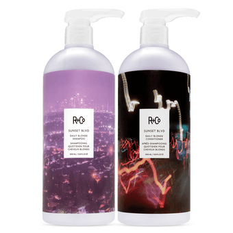 SUNSET BLVD Daily Blonde Shampoo + Conditioner Liter Set